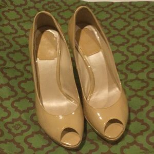 Christian Dior used Beige Miss Dior Peep Toe Pumps